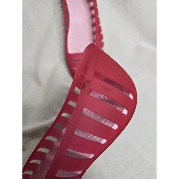 Crocs Adrina II Closed Toe Slip On Jelly Flats Women’s Size 9 Ballet Shoes Pink - Picture 3 of 10